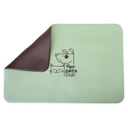 ALFOMBRILLA COMEDEROS 60X40CM PETS CLUB VERDE