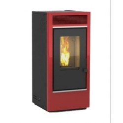 ESTUFA PELLET 12,60KW WIEN S1 PLUS ROJO S3000P