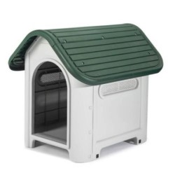 CASETA PARA PERROS RESINA KIRA GREEN KZT1005