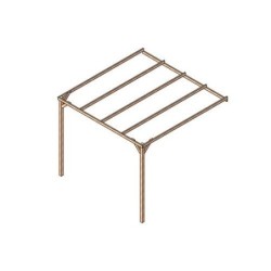 PERGOLA CARMEN ADOSADA 300X300 CM