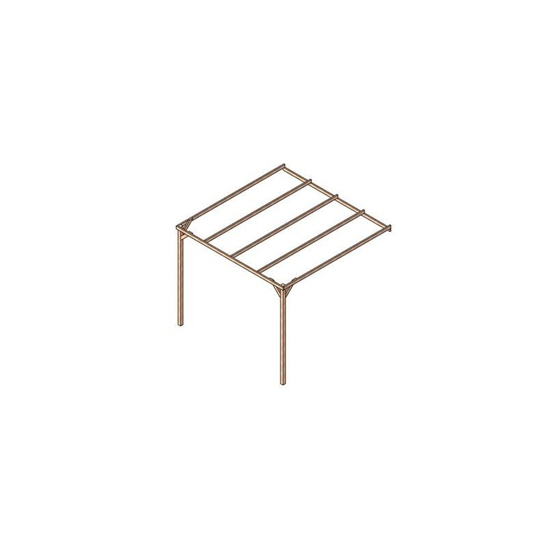 PERGOLA CARMEN ADOSADA 300X300 CM
