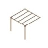 PERGOLA CARMEN ADOSADA 300X300 CM