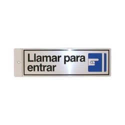 SILUETA ALUMINIO LLAMAR PARA ENTRAR 017