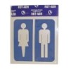PICTOGRAMA ALUMINIO 12X12 SILUETA HOMBRE-MUJER