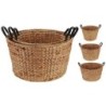 SET 3 CESTAS TRENZADO MAIZ REDONDO 449000080