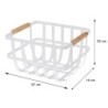 CESTA METAL BLANCA 2 ASAS COLOR MADERA 170455860