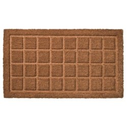 FELPUDO COCO PRENSADO CUADROS NATURAL 40X70