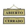 PLACA ABIERTO-CERRADO CON HORARIOLATONADO 109