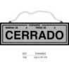 PLACA ABIERTO-CERRADO CON HORARIO PLATA