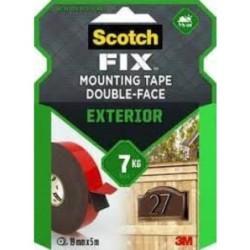 CINTA MONTAJE EXTERIORES  19MMX5M SCOTCH-FIX