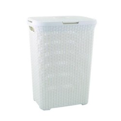 CESTO NATURAL CON TAPA STYLE 60 L. BLANCO 189207