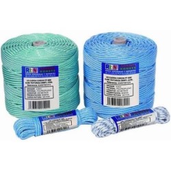 CUERDA TRENZADA ALMA PP. 4 MM. BLC/VERDE 200 M.