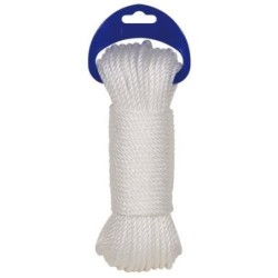 CUERDA CABLEADA PE. 4 CABOS 5 MM. BLANCO 10 M.
