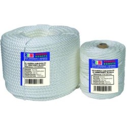 CUERDA CABLEADA PP. 4 CABOS 6 MM. BCO.200 M.