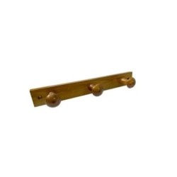COLGADOR MADERA DE PINO 3 POMOS MIEL