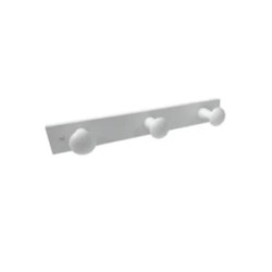 COLGADOR MADERA DE PINO 3 POMOS BLANCO