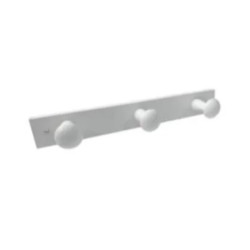 COLGADOR MADERA DE PINO 4 POMOS BLANCO