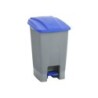 PAPELERA CON PEDAL Y RUEDAS 70L. AZUL 4309
