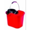 CUBO+ESCURRIDOR ASA METAL 16 L. ROJO 9085