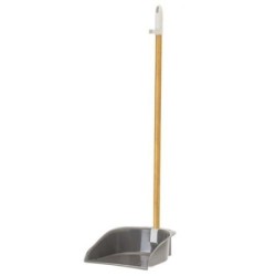 RECOGEDOR BAMBOO PRINT GREY CON PALO PLEGABLE 9930