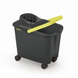 CUBO CON RUEDAS+ESCURRIDOR 14LITROS GRIS 32532