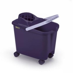 CUBO CON RUEDAS+ESCURRIDOR 14LITROS LILA 32532