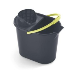 CUBO CON ESCURRIDOR OVALADO 12 LITROS GRIS 31232
