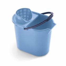 CUBO CON ESCURRIDOR OVALADO 12 L. AZUL 31231