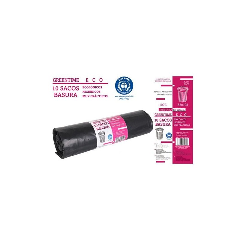 ROLLO 10 BOLSAS BASURA 85X105 G-200 100L ECO