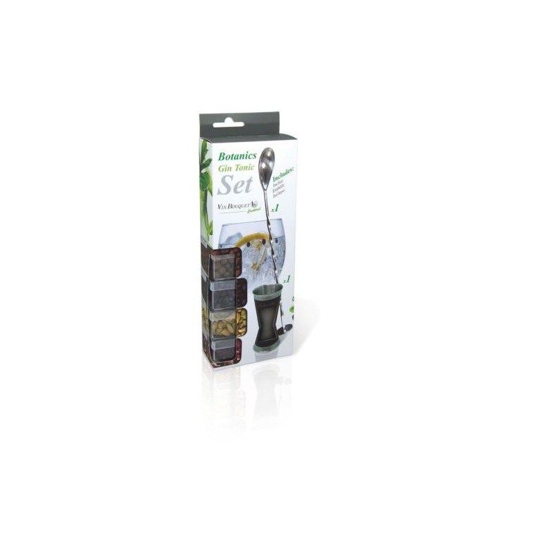 SET 4 BOTANICOS GIN+CUCHARILLA+MEDIDOR F1K037