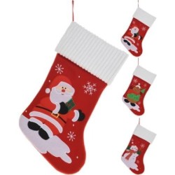 CALCETIN CON COLGADOR MOTIVOS NAVIDEÑOS AAF201100