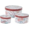SET 3 CAJAS ORDENACION METALICAS DECORADAS