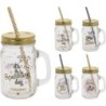 TARRO CRISTAL 400ML CON ASA PAJITA Y TAPA170450350