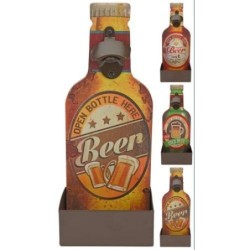 ABRE BOTELLAS CHAPAS DECORADO 14X10X36 CM.