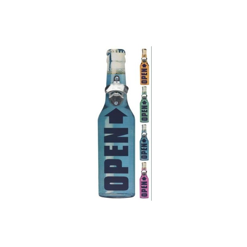ABRE BOTELLAS CHAPAS DECORADO 40X10X9 CM.