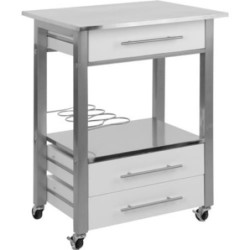 CARRO COCINA BLANCO 3 CAJONES+BOTELLERO 784400050