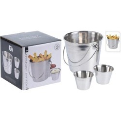 SET 3 PIEZAS PARA APERITIVOS ACERO INOX. A12405130
