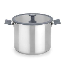 OLLA CON TAPA CRISTAL STEEL GRIS 22 A703954