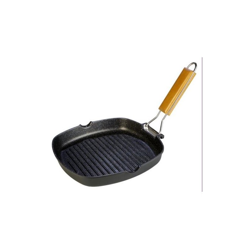 GRILL RAYAS AL. FUNDIDO 20X20 CM. ECOCHEF 14020