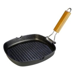GRILL RAYAS AL. FUNDIDO 24X24 CM. ECOCHEF 14024