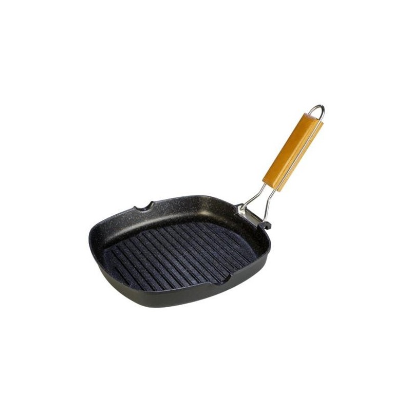 GRILL RAYAS AL. FUNDIDO 24X24 CM. ECOCHEF 14024