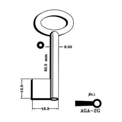 LLAVIN GORJA DE SEGURIDAD AGA-2G