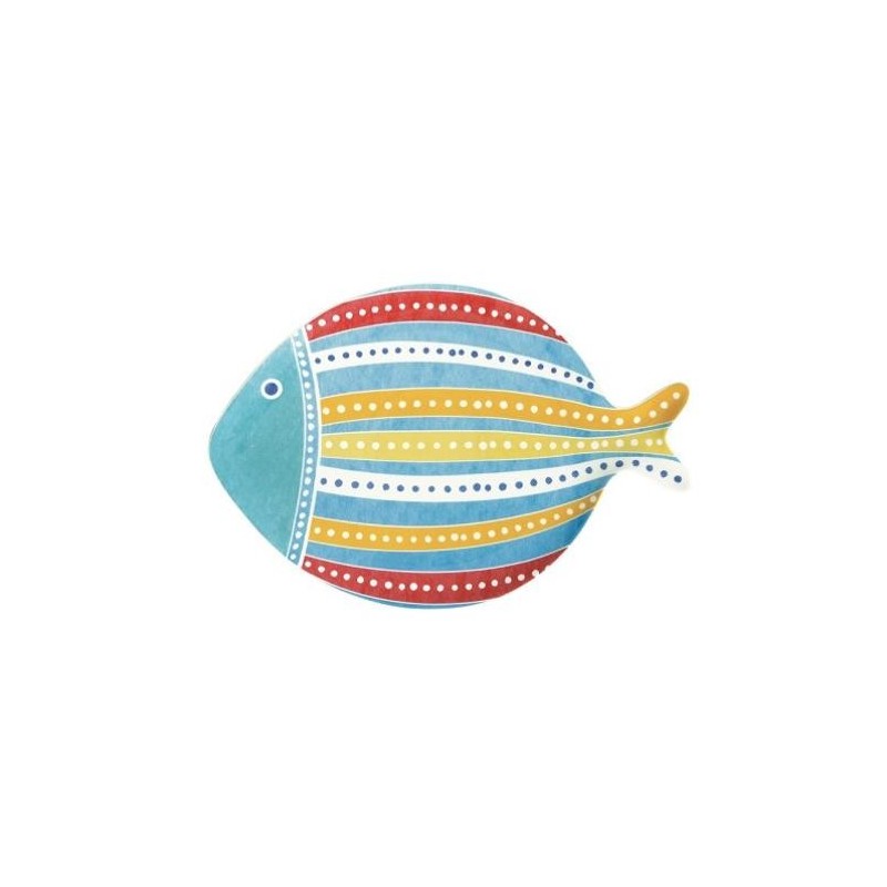 PLATO PESCADO GRANDE 31X21.5CM PORCELANA ROJO