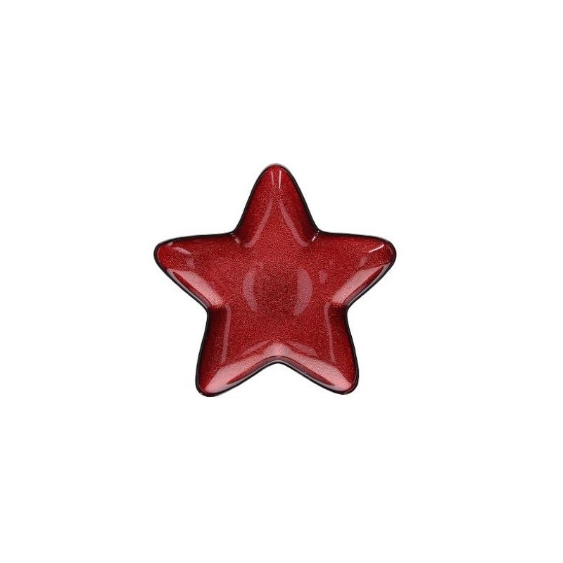 PLATO ESTRELLA 24 CM - COLOR ROJO