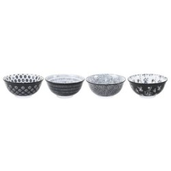 BOL PORCELANA SURTIDO 4 NEGRO 15CM 691901