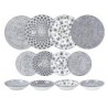 SET 12 PZ PORCELANA NEGRA 691701