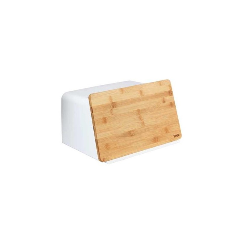 PANERA CON TAPA DE BAMBU KUBO, BLANCO