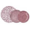 VAJILLA PORCELANA 12PZ AQUILEA ROSA BID