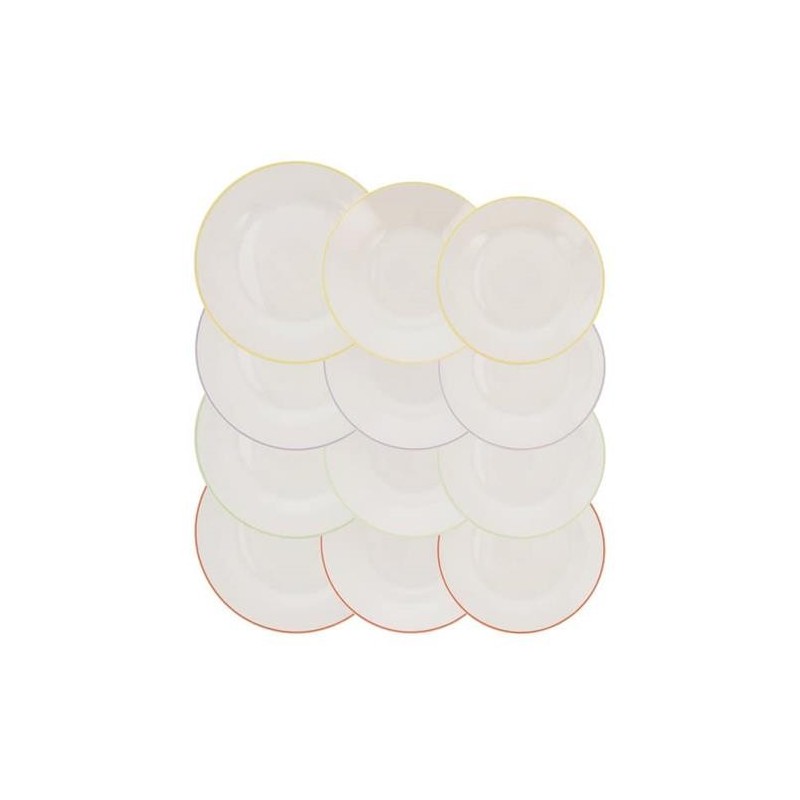 VAJILLA 12 PIEZAS PORCELANA EPP PARCHIS QD