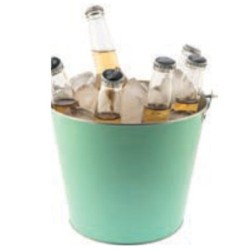 CUBITERA METALIZADA CON ASA VERDE 5L KOALA